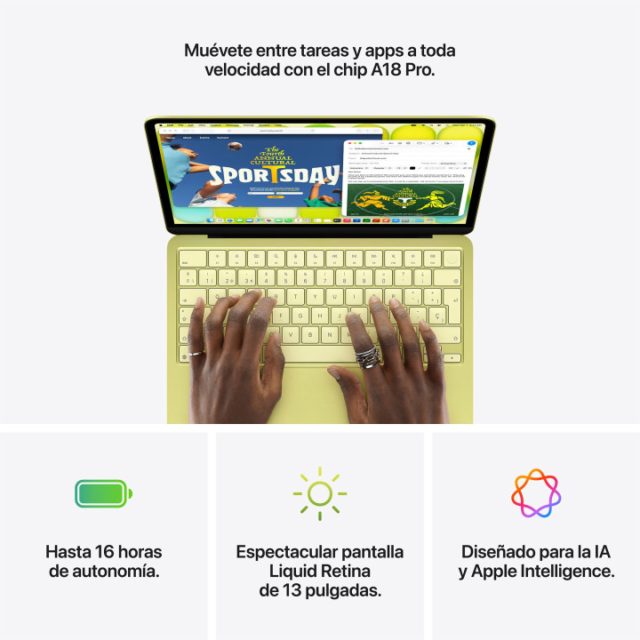 MacBook Neo A18 Pro 8GB 512GB Touch ID Cítrico Apple en gros B2B 📦